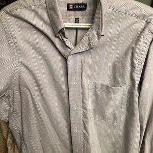 Chaps Men's Striped Shirt - purple